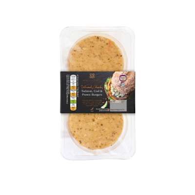 Co-op Irresistible Prawn & Salmon Burgers with Coconut & Chilli 227g Co-op Irresistible Prawn & Salmon Burgers with Coconut & Chilli 227g
