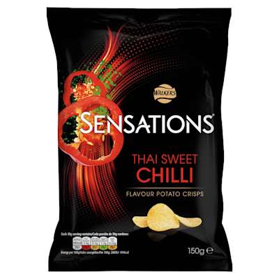 Walkers Sensations Thai Sweet Chilli Crisps 150g Walkers Sensations Thai Sweet Chilli Crisps 150g