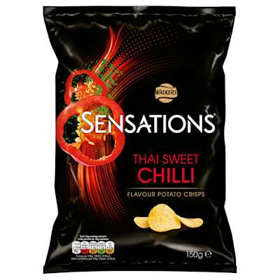 Walkers Sensations Thai Sweet Chilli Crisps 150g Walkers Sensations Thai Sweet Chilli Crisps 150g