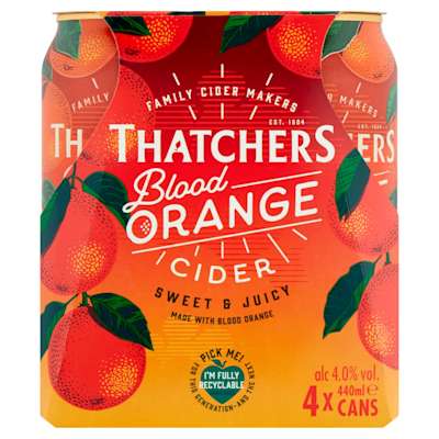 Thatchers Blood Orange Cider Can 4 x 440ml Thatchers Blood Orange Cider Can 4 x 440ml