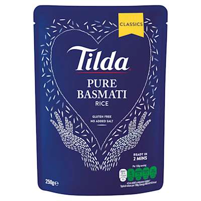 Tilda Steamed Pure Basmati Rice 250g Tilda Steamed Pure Basmati Rice 250g