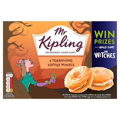 Mr Kipling Terrifying Toffee Whirls 6 Pack Mr Kipling Terrifying Toffee Whirls 6 Pack