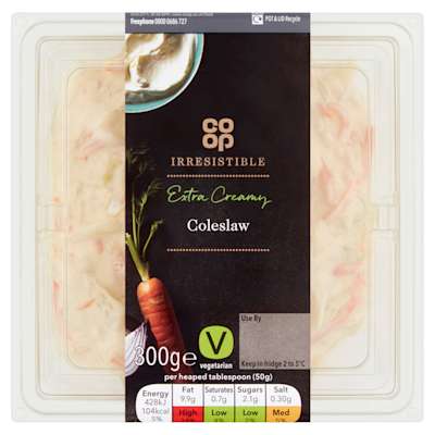 Co-op Irresistible Vegetable Coleslaw 300g Co-op Irresistible Vegetable Coleslaw 300g