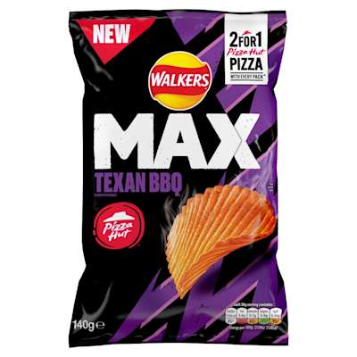 Walkers MAX Pizza Hut Texas BBQ 140g Walkers MAX Pizza Hut Texas BBQ 140g