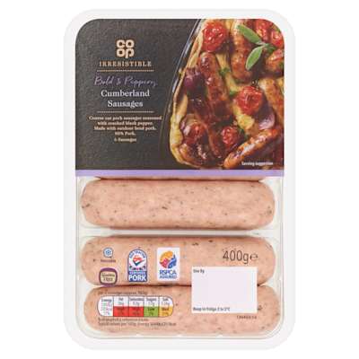 Co-op Irresistible Cumberland Sausages 400g Co-op Irresistible Cumberland Sausages 400g