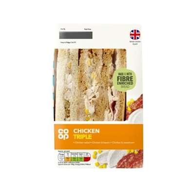 Co-op Chicken Triple Sandwich Co-op Chicken Triple Sandwich
