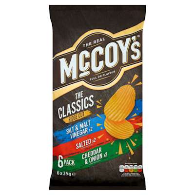 McCoy's Classic Variety Multipack Crisps 6 Pack McCoy's Classic Variety Multipack Crisps 6 Pack