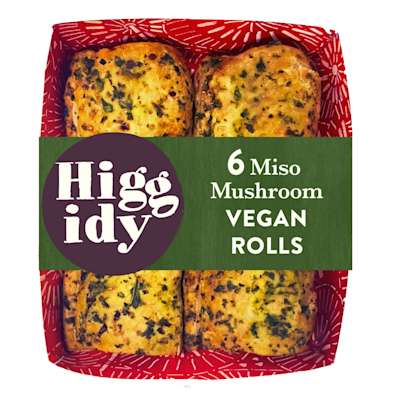Higgidy 6 Miso Mushroom Vegan Rolls 160g Higgidy 6 Miso Mushroom Vegan Rolls 160g