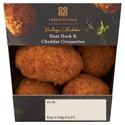 Co-op Irresistible Ham Hock & Cheddar Croquettes 192g Co-op Irresistible Ham Hock & Cheddar Croquettes 192g