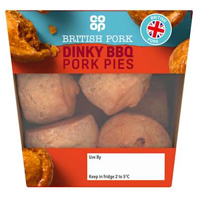 Co-op Dinky BBQ Pork Pies 150g Co-op Dinky BBQ Pork Pies 150g