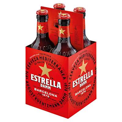 Estrella Damm Bottles 4x330ml Estrella Damm Bottles 4x330ml