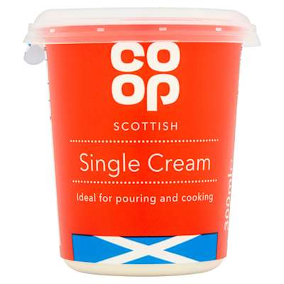 Co-op Scottish Single Cream 300ml Co-op Scottish Single Cream 300ml