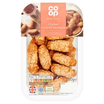 Co-op Chicken Cocktail Sausages 200g Co-op Chicken Cocktail Sausages 200g