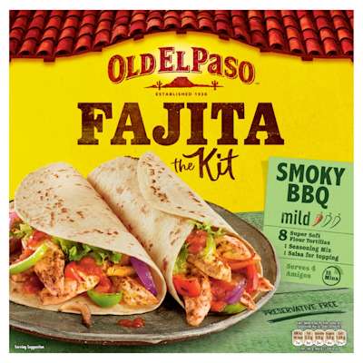 Old El Paso Smoky BBQ Fajita Kit 500g Old El Paso Smoky BBQ Fajita Kit 500g