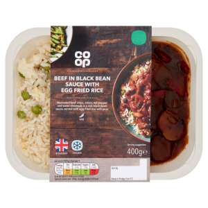 Co-op Beef in Black Bean Sauce with Egg Fried Rice 400g