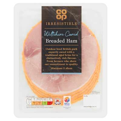 Co-op Irresistible Wiltshire Cured Breaded Ham 120g Co-op Irresistible Wiltshire Cured Breaded Ham 120g