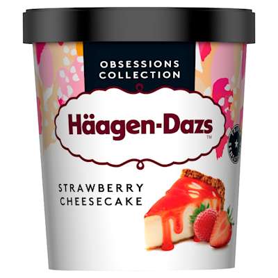 Haagen-Dazs Obsessions Strawberry Cheesecake 460ml Haagen-Dazs Obsessions Strawberry Cheesecake 460ml