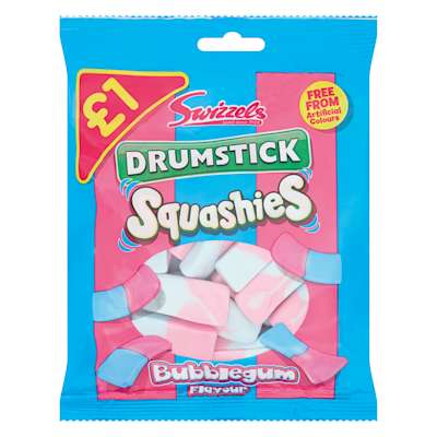 Swizzels Squashies Drumstick Bubblegum Flavour 145g Swizzels Squashies Drumstick Bubblegum Flavour 145g