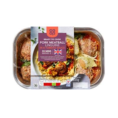 Co-op Pork Meatball Linguine 855g Co-op Pork Meatball Linguine 855g
