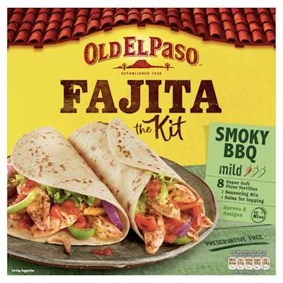 Old El Paso Smoky BBQ Fajita Kit 500g Old El Paso Smoky BBQ Fajita Kit 500g