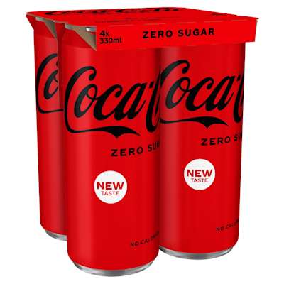 Coca Cola Zero Sugar 4x330ml Coca Cola Zero Sugar 4x330ml