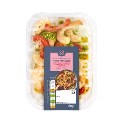 Co-op King Prawns with Sweet Peppers in a Tomato & Basil Marinade 150g Co-op King Prawns with Sweet Peppers in a Tomato & Basil Marinade 150g