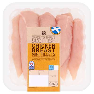 Co-op Scottish Chicken Mini Fillets 350g Co-op Scottish Chicken Mini Fillets 350g