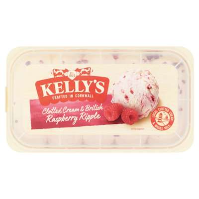 Kelly's Clotted Cream Raspberry Ice Cream 950ml Kelly's Clotted Cream Raspberry Ice Cream 950ml