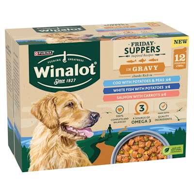 Winalot Adult Friday Suppers in Gravy 12 x 100g Winalot Adult Friday Suppers in Gravy 12 x 100g
