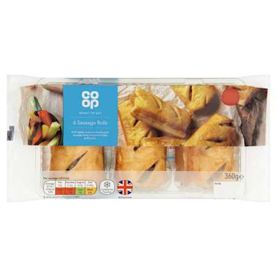Co-op 6 Sausage Rolls 360g Co-op 6 Sausage Rolls 360g