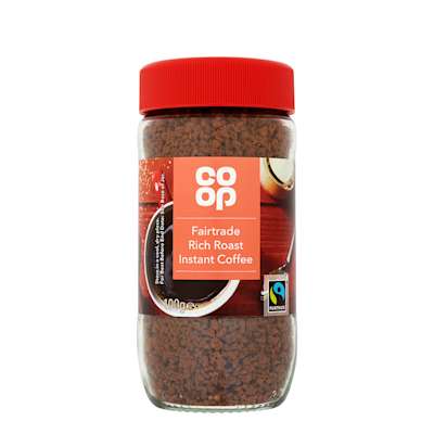 Co-op Fairtrade Rich Roast Instant Coffee 100g Co-op Fairtrade Rich Roast Instant Coffee 100g