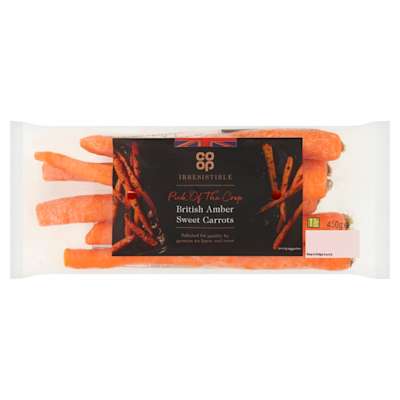 Co-op Irresistible Sweet Amber Carrots 450g Co-op Irresistible Sweet Amber Carrots 450g