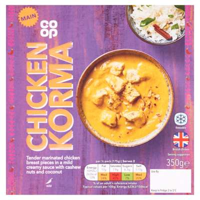 Co-op Chicken Korma 350g Co-op Chicken Korma 350g