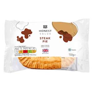 Co-op Honest Value Steak Pie 150g Co-op Honest Value Steak Pie 150g