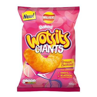 Walkers Wotsits Giants Prawn Cocktail 105g Walkers Wotsits Giants Prawn Cocktail 105g