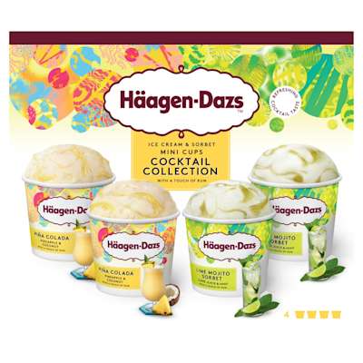 Häagen-Dazs Cocktail Collection Minicups 4x95ml Häagen-Dazs Cocktail Collection Minicups 4x95ml