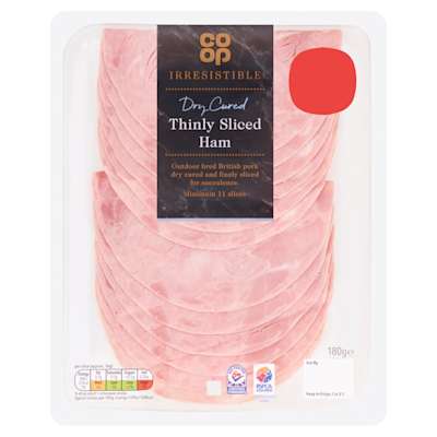 Co-op Irresistible Finely Sliced Ham 180g Co-op Irresistible Finely Sliced Ham 180g