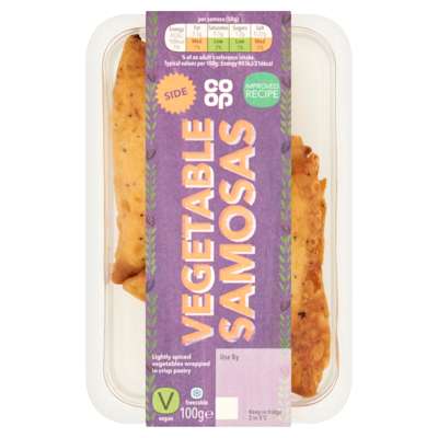 Co-op Vegetable Samosas 100g Co-op Vegetable Samosas 100g