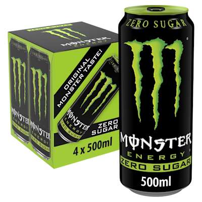 Monster Energy Zero Sugar 4 x 500ml        Monster Energy Zero Sugar 4 x 500ml