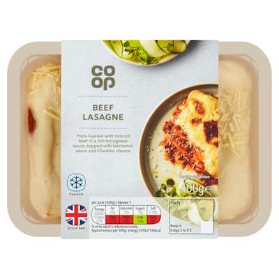 Co-op Beef Lasagne 400g Co-op Beef Lasagne 400g