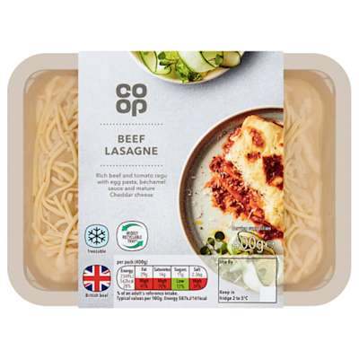 Co-op Beef Lasagne 400g Co-op Beef Lasagne 400g
