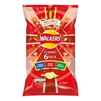 Walkers Variety Crisps 6x25g Walkers Variety Crisps 6x25g