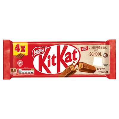 Nestle Kitkat 4 Finger Bar 4pk 166g Nestle Kitkat 4 Finger Bar 4pk 166g