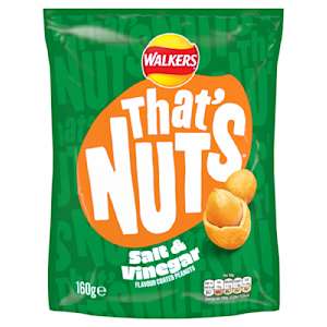 That’s Nuts Walkers Salt & Vinegar Sharing Coated Peanuts 160g That’s Nuts Walkers Salt & Vinegar Sharing Coated Peanuts 160g