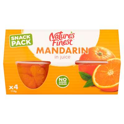Nature's Finest Mandarin in Juice 4x113g Nature's Finest Mandarin in Juice 4x113g