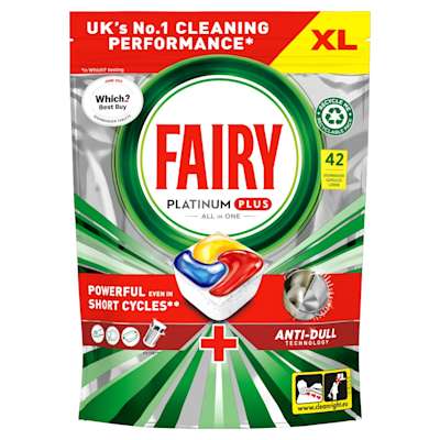 Fairy Platinum Plus Dishwash Tablets Lemon 42pk Fairy Platinum Plus Dishwash Tablets Lemon 42pk