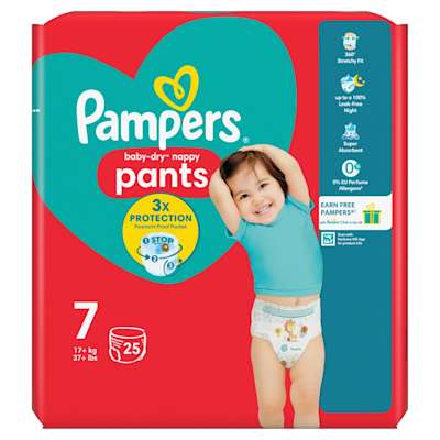 Pampers Baby Dry s7 25 Nappies Essential Pack 25pk Pampers Baby Dry s7 25 Nappies Essential Pack 25pk