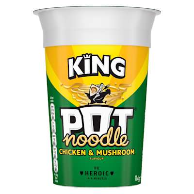 King Pot Noodle Chicken & Mushroom Flavour 114g King Pot Noodle Chicken & Mushroom Flavour 114g