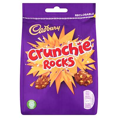 Cadbury Crunchie Rocks Bag 110g Cadbury Crunchie Rocks Bag 110g