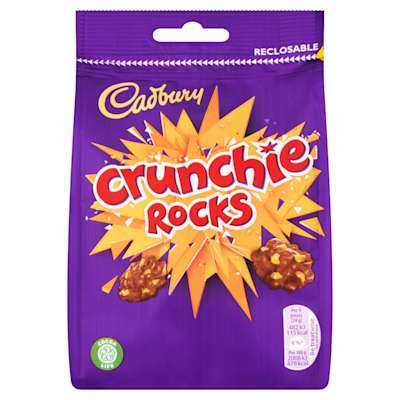 Cadbury Crunchie Rocks Bag 110g Cadbury Crunchie Rocks Bag 110g